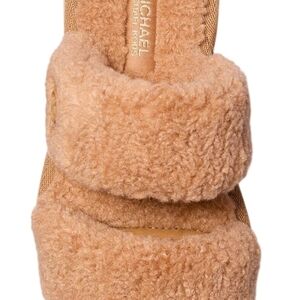 Michael Kors Women's Tan Shearling Slippers